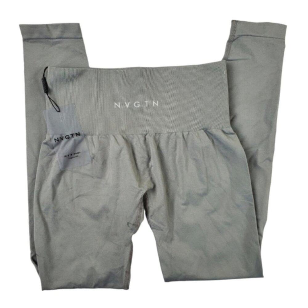 NVGTN Women's Charcoal High Waisted Seamless Stretch Leggings Size S - Picture 4 of 7